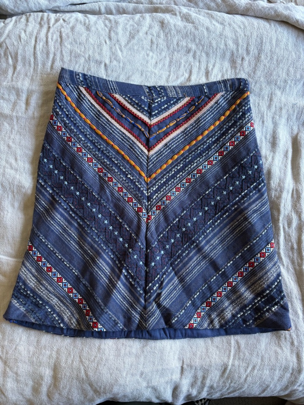 Anthropologie Maeve Embroidered Skirt